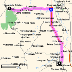 Freeman Airport Map